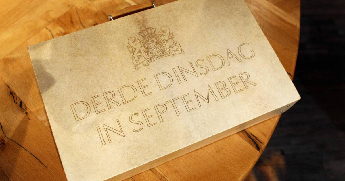 Miljoenennota koffer derde dinsdag in september